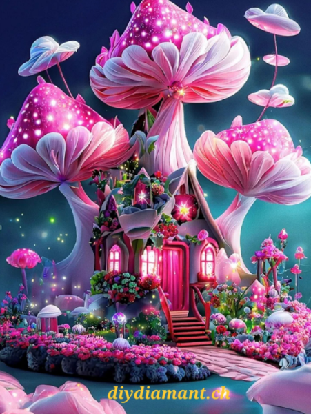Diamond Painting Pilz Haus